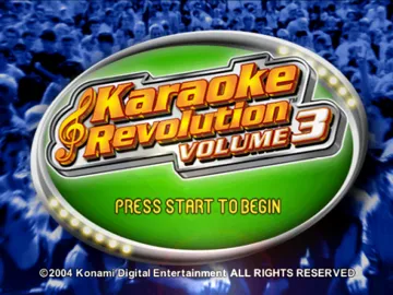 Karaoke Revolution Volume 3 screen shot title